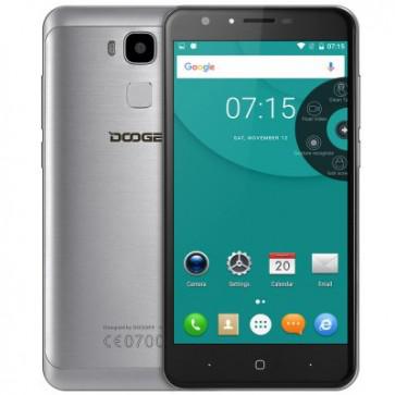 Doogee Y6 4G LTE MT6750 Octa Core 2GB 16GB Android 6.0 Smartphone 5.5 Inch Sharp HD 2.5D Screen 13.0MP Touch ID Metal Body Fast Charge Silver