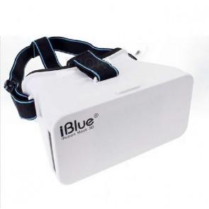 iBlue V1 Universal 3D VR Virtual Reality Headset FOV 75 3D video and game Headset for 3.5-5.5 Smartphones White