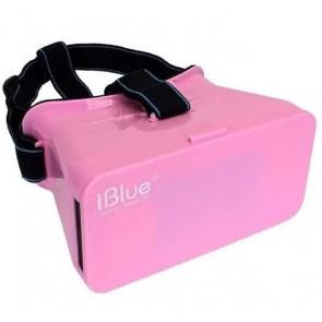 iBlue V1 Universal 3D VR Virtual Reality Headset FOV 75 3D video and game Headset for 3.5-5.5 Smartphones Pink