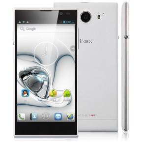 iNew V3 Ultrathin Smartphone Android 4.2 MTK6582 Quad Core 5.0 Inch Gorilla Glass OGS Screen 1GB 16GB NFC OTG White + Free Gift