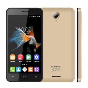 OUKITEL C2 Smartphone MTK6580 Quad core Dual SIM Android 5.1 1GB 8GB 4.5 Inch 5MP Camera Gold